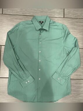 Express Men’s Mint Green Long Sleeve Dress Shirt Size XL Like New